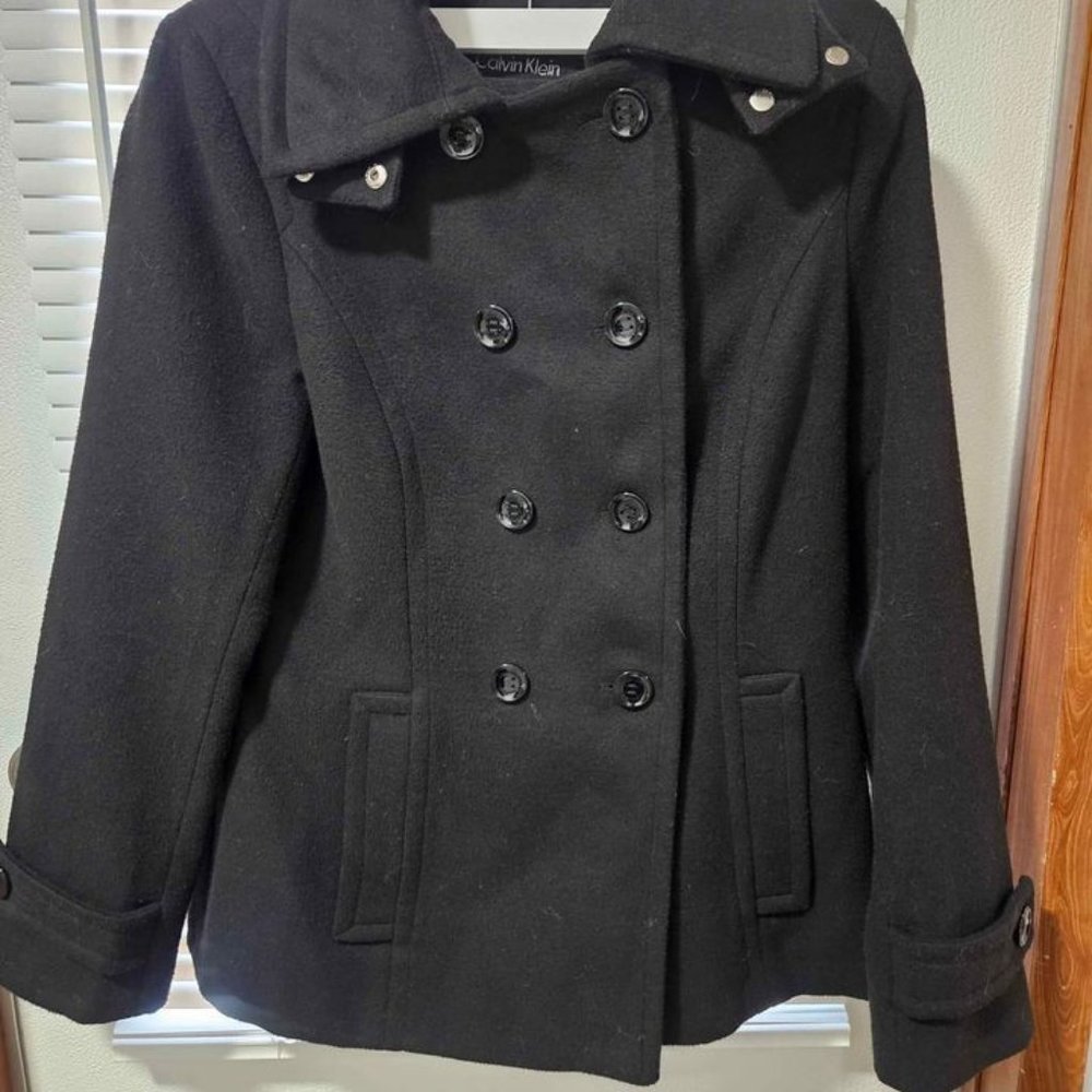 Calvin Klein Black Dress Coat Size 6